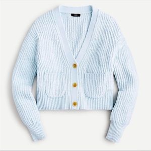 J Crew light blue sweater cardigan 3x NWT, 3 button, 2 pockets